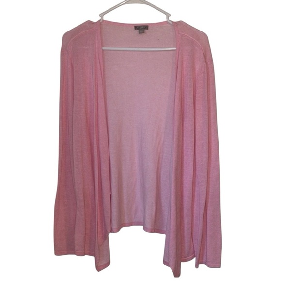 🌹J JILL LINEN BLEND OPEN SWEATER CARDIGAN - Picture 1 of 6